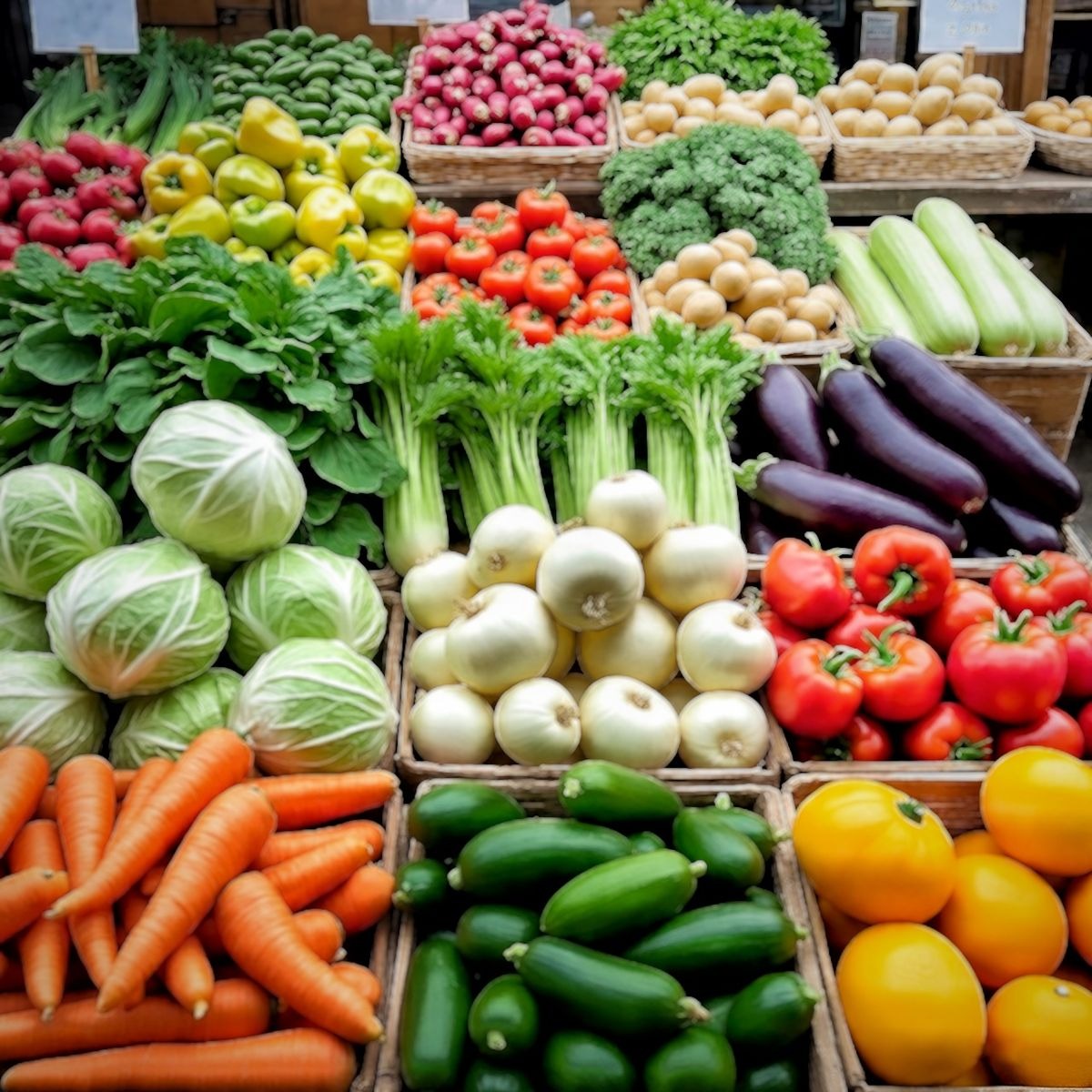 Fresh vegetables and fruits